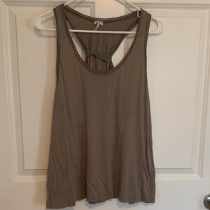 Taupe Tank Top w/Adjustable Tie in Back in size L by Splendid